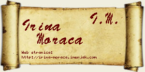 Irina Morača vizit kartica